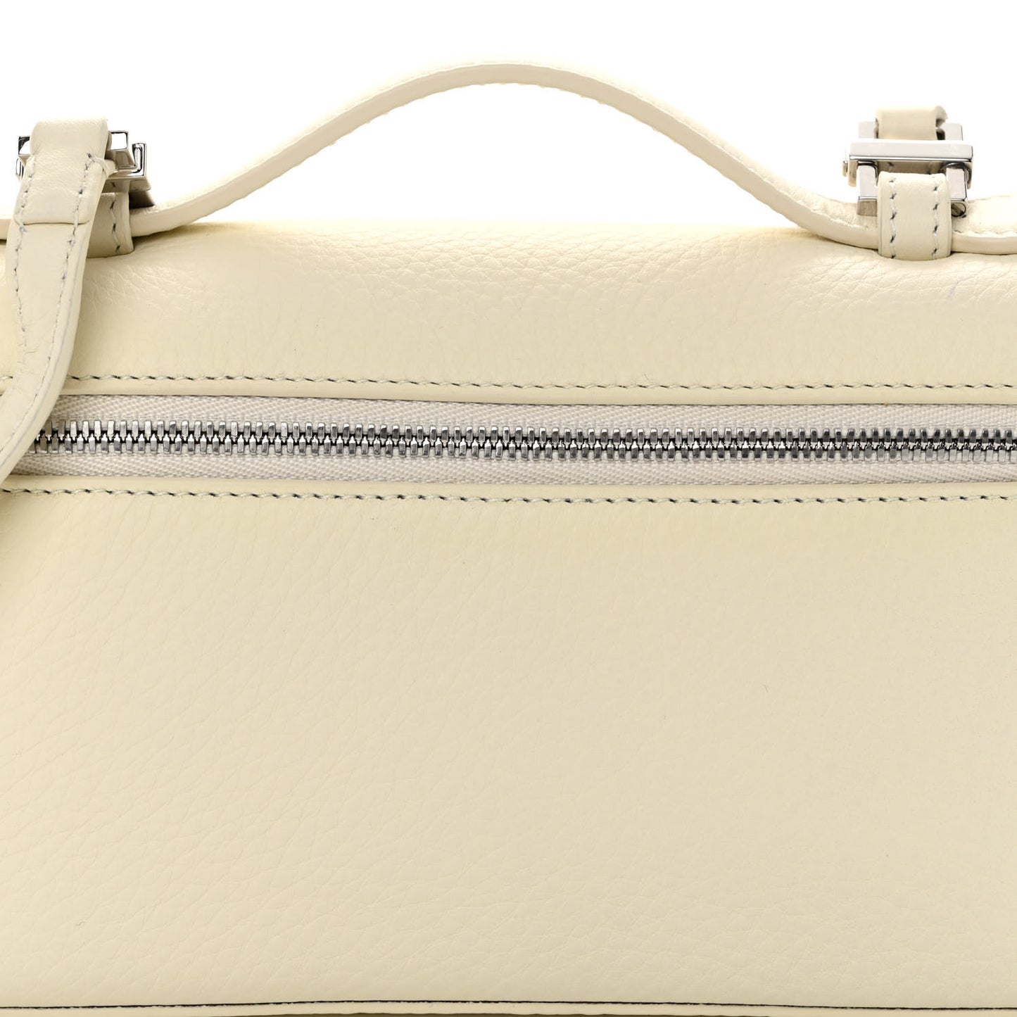 Grained Calfskin L19 Extra Pocket Pouch Whisper White