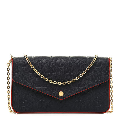 Louis Vuitton Empreinte Pochette Felicie Chain Wallet Marine Rouge 1 of 12