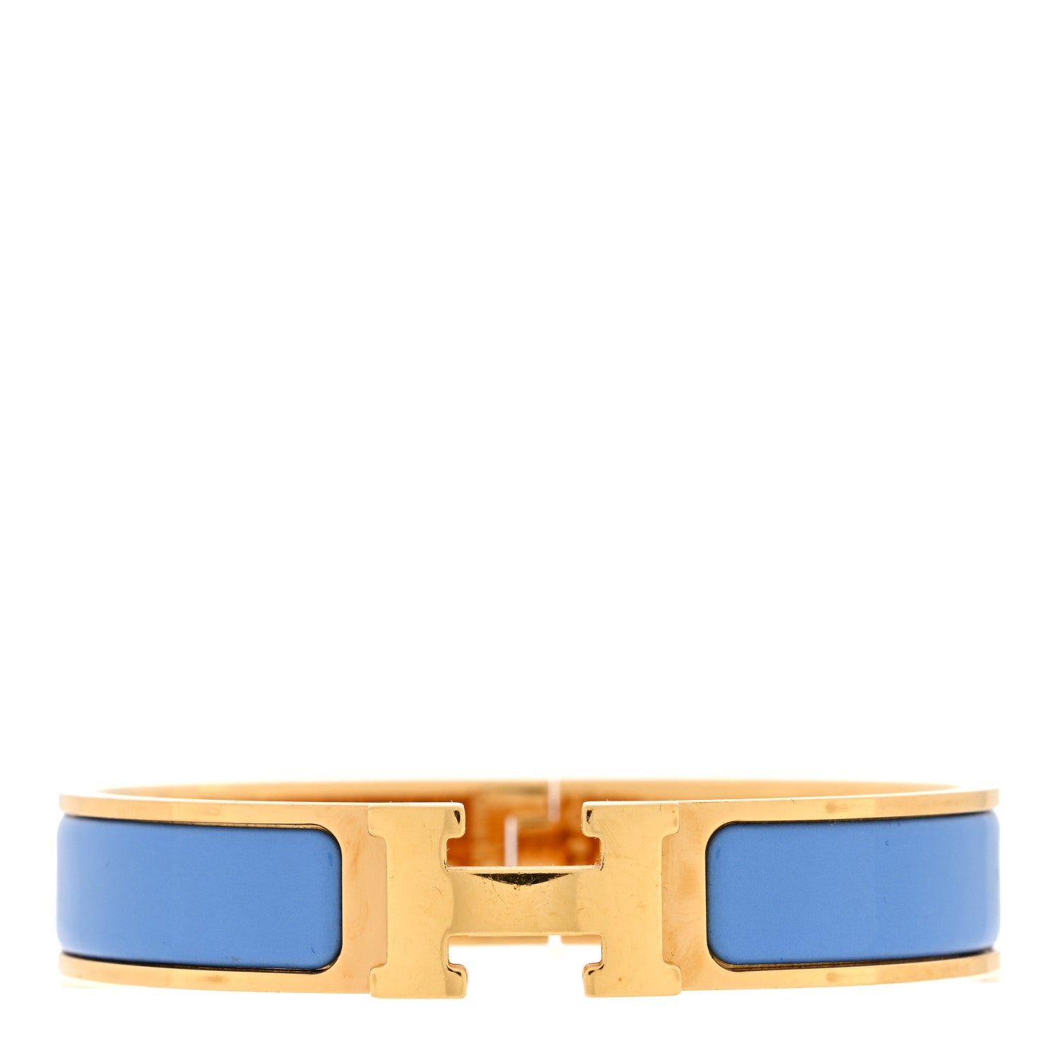 Hermes Narrow Enamel Clic Clac H Bracelet PM Bleu Cielo 1 of 5