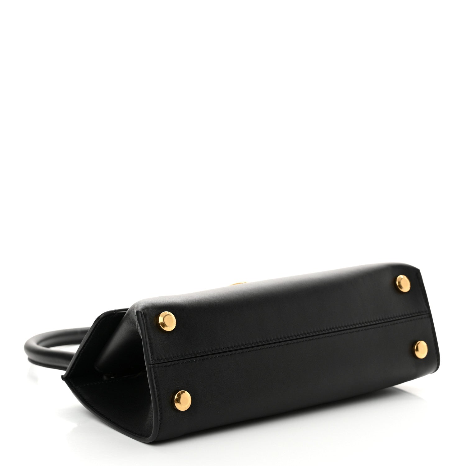 Salvatore Ferragamo Calfskin Trifolio Swing Top Handle Bag Black 4 of 10