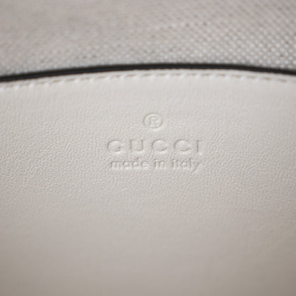 Gucci Sakai Be Green Calfskin Diagonal Stitched Blondie Top Handle Bag Mystic White 6 of 10