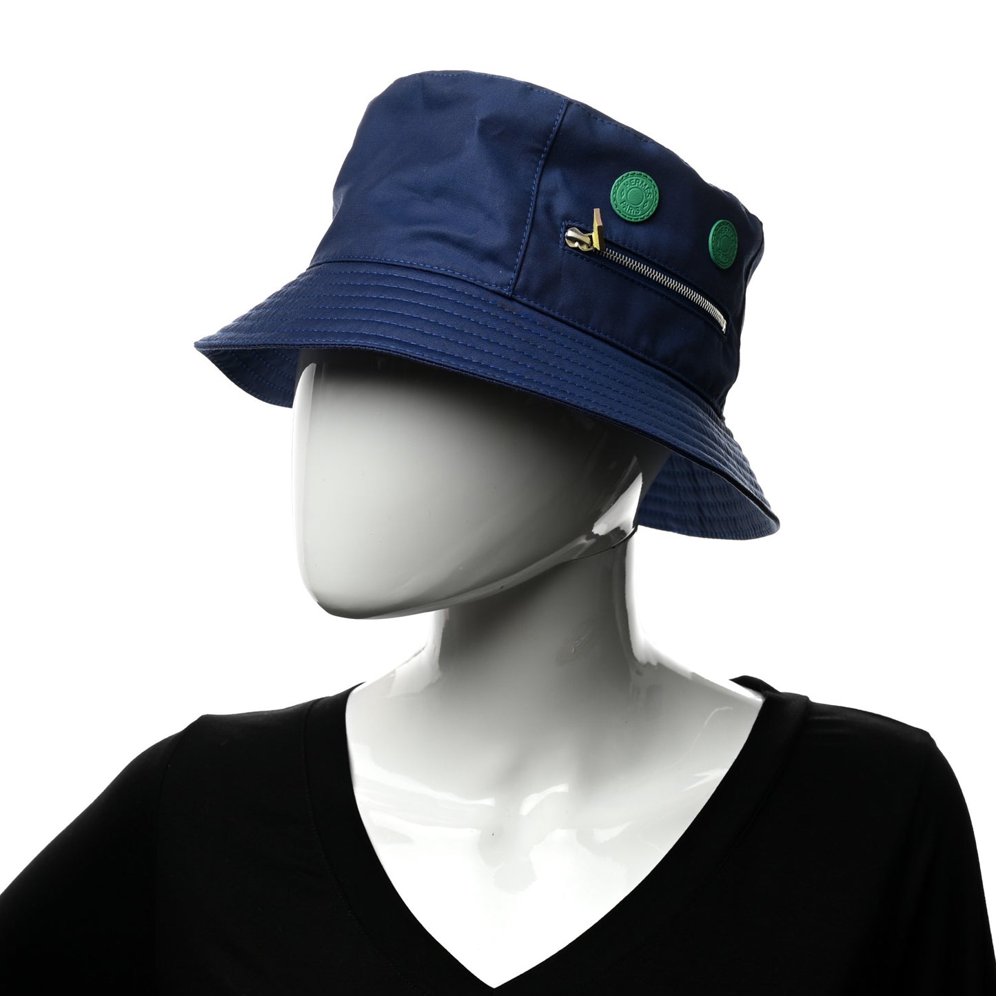 Gabardine Cotton Swift Bob Elvis Robot Bucket Hat 58 Bleu