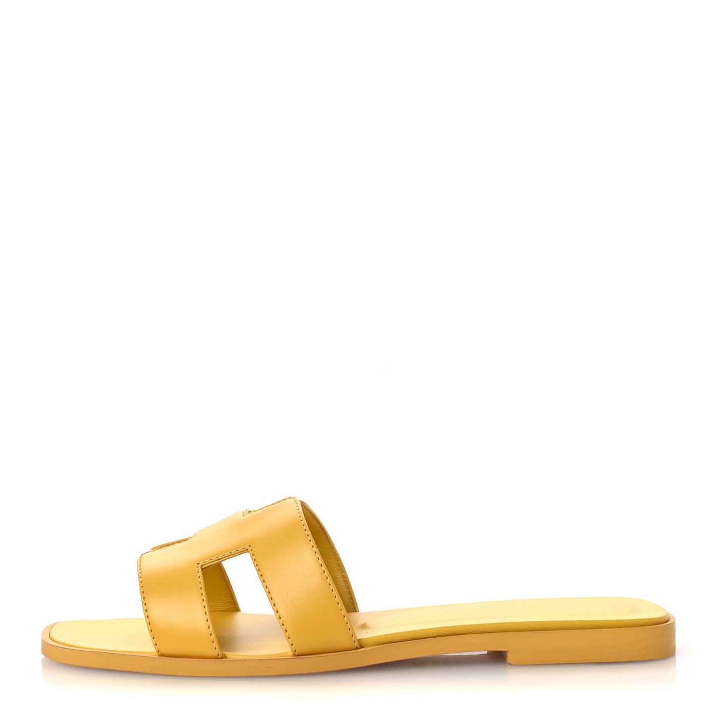 Box Calfskin Oran Sandals 37.5 Jaune Citron