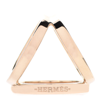 Hermes Permabrass Rose Gold Plated Trio Scarf Ring 1 of 4