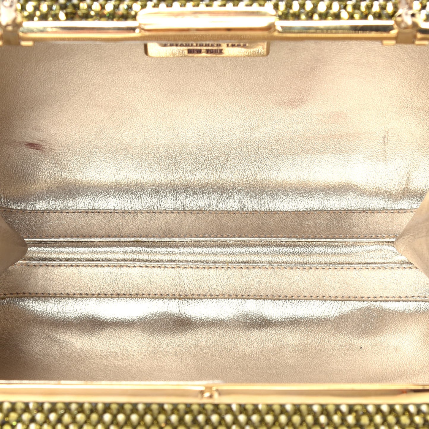 Swarovski Crystal Minaudiere Clutch Gold