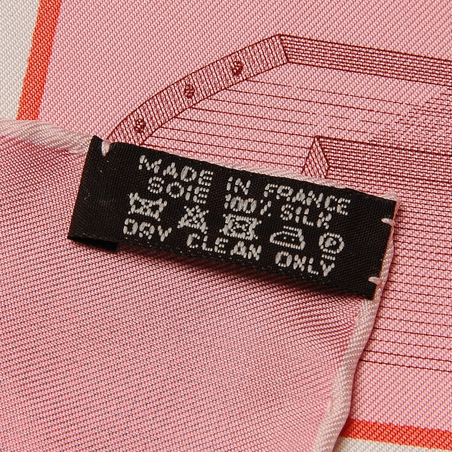 Silk Les Objets Introuvables Pocket Square Scarf Corail Parchemin Saumon