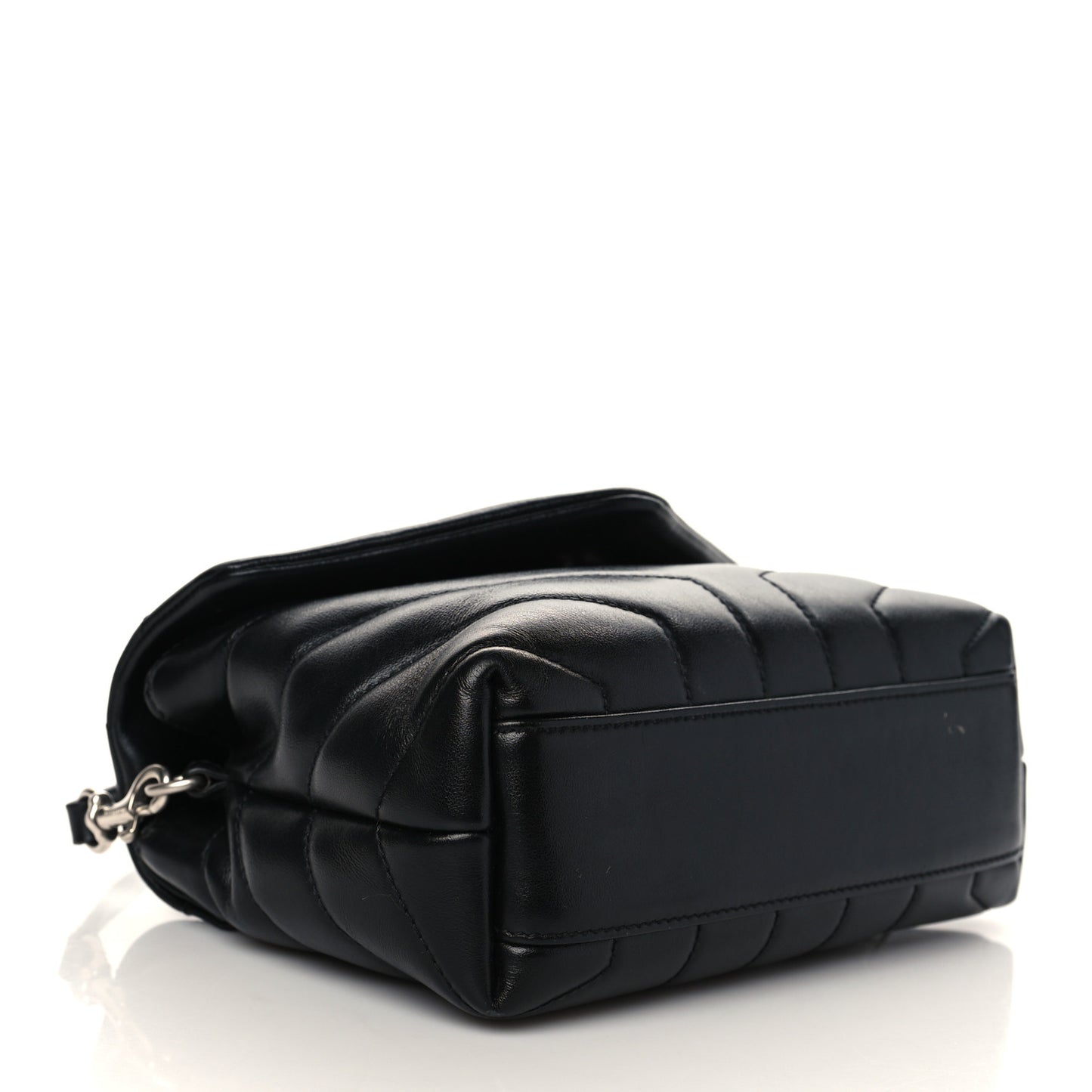 Calfskin Y Quilted Monogram Toy Loulou Crossbody Bag Black