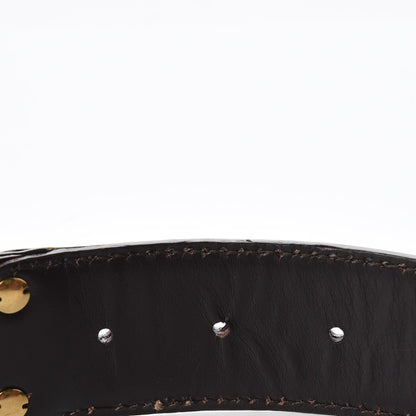 Gucci Calfskin Web Interlocking G Belt 80 32 Brown 5 of 6