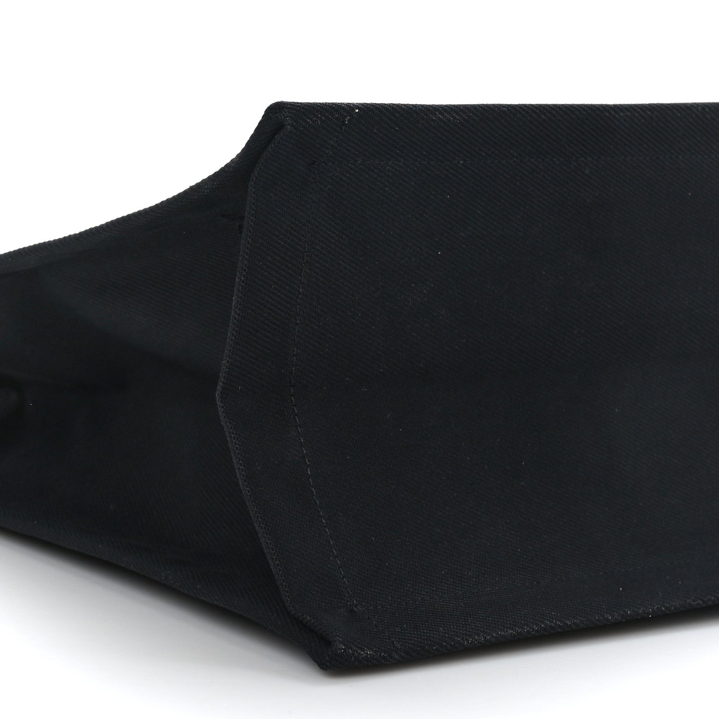 Linen Calfskin Rive Gauche Tote Black