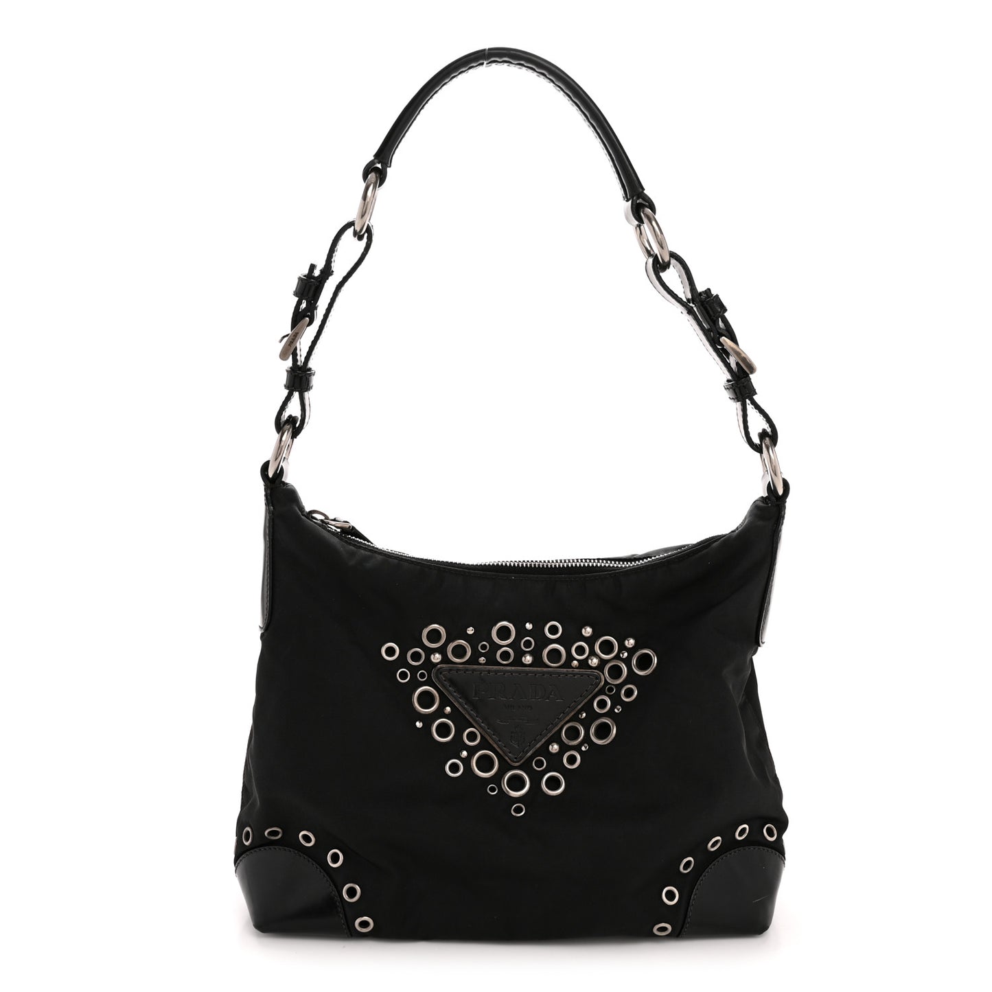 Nylon Vela Grommet Tote Black