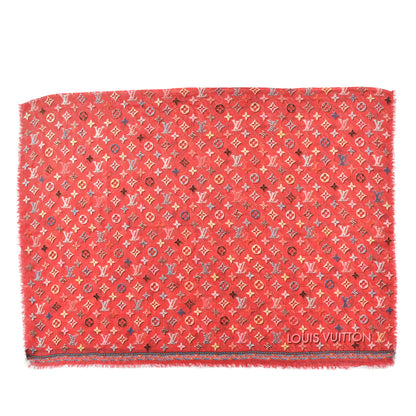 Louis Vuitton Silk Pop Monogram Shawl Red 1 of 3