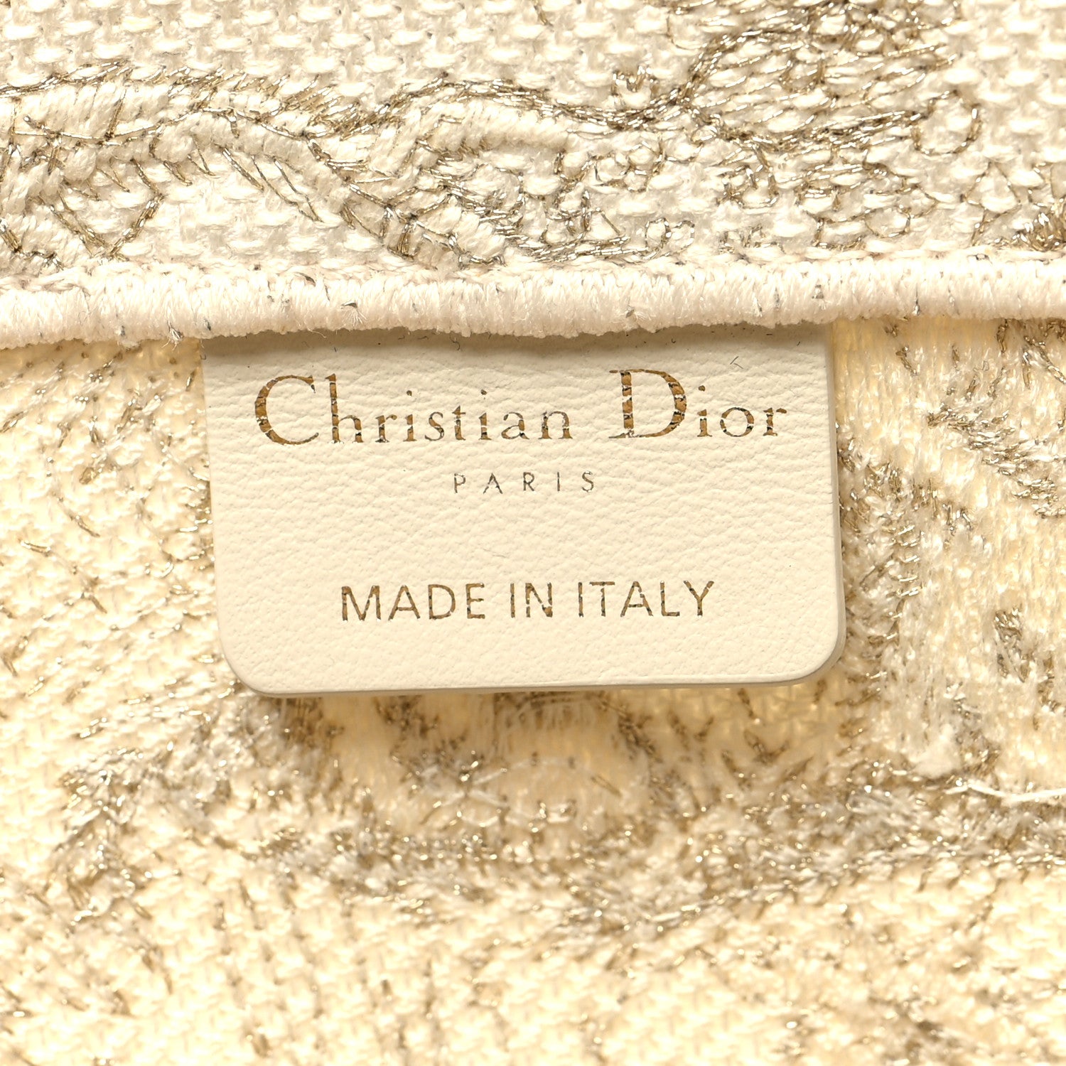 Christian Dior Canvas Embroidered Medium Dioriviera Toile De Jouy Book Tote Gold 6 of 11