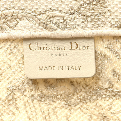 Christian Dior Canvas Embroidered Medium Dioriviera Toile De Jouy Book Tote Gold 6 of 11