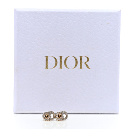 Christian Dior Crystal Clair D Lune Earrings Gold 5 of 5