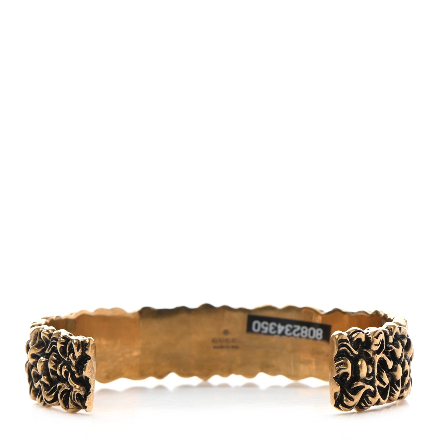 Metal Lion Mane Cuff Bracelet S Aged Gold