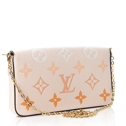 Louis Vuitton Empreinte Monogram Giant By The Pool Felicie Pochette Chain Wallet Cream Saffron 3 of 11