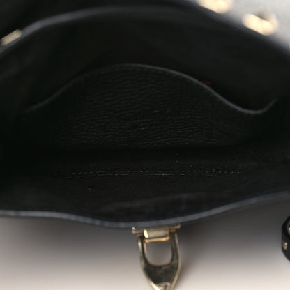 Valentino Garavani Pebbled Calfskin Medium Rockstud Flip Lock Crossbody Bag Black 5 of 11