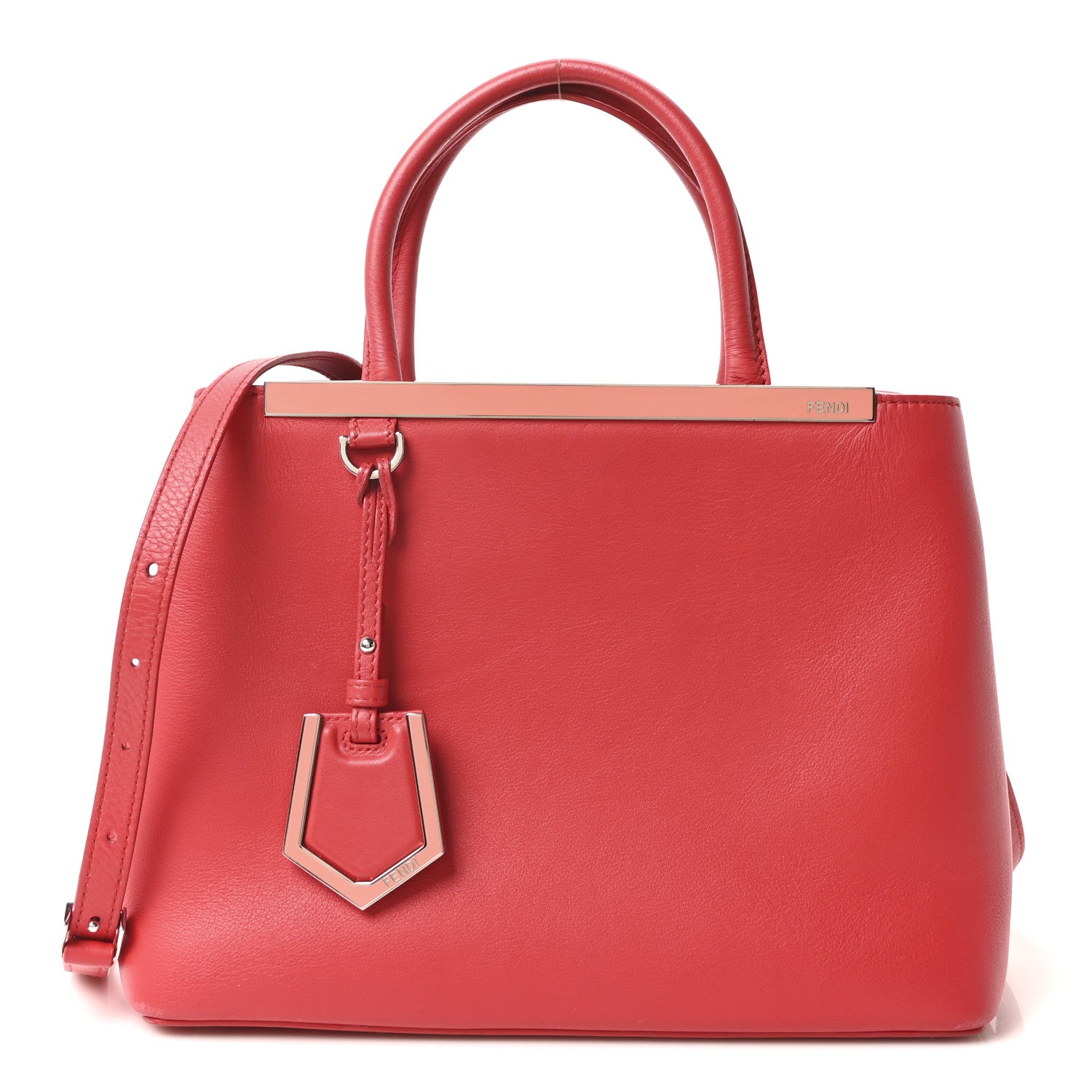 Fendi Vitello Dolce Century Petite 2Jours Tote Fiamma Ardesia 1 of 10