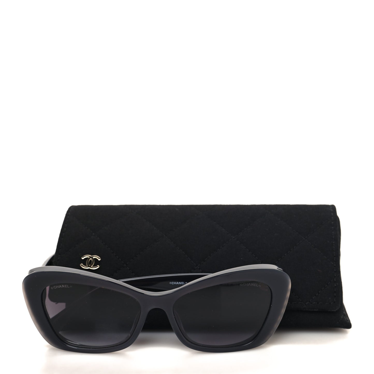 Acetate Pearl Cat Eye CC Sunglasses 5481-H-A Black