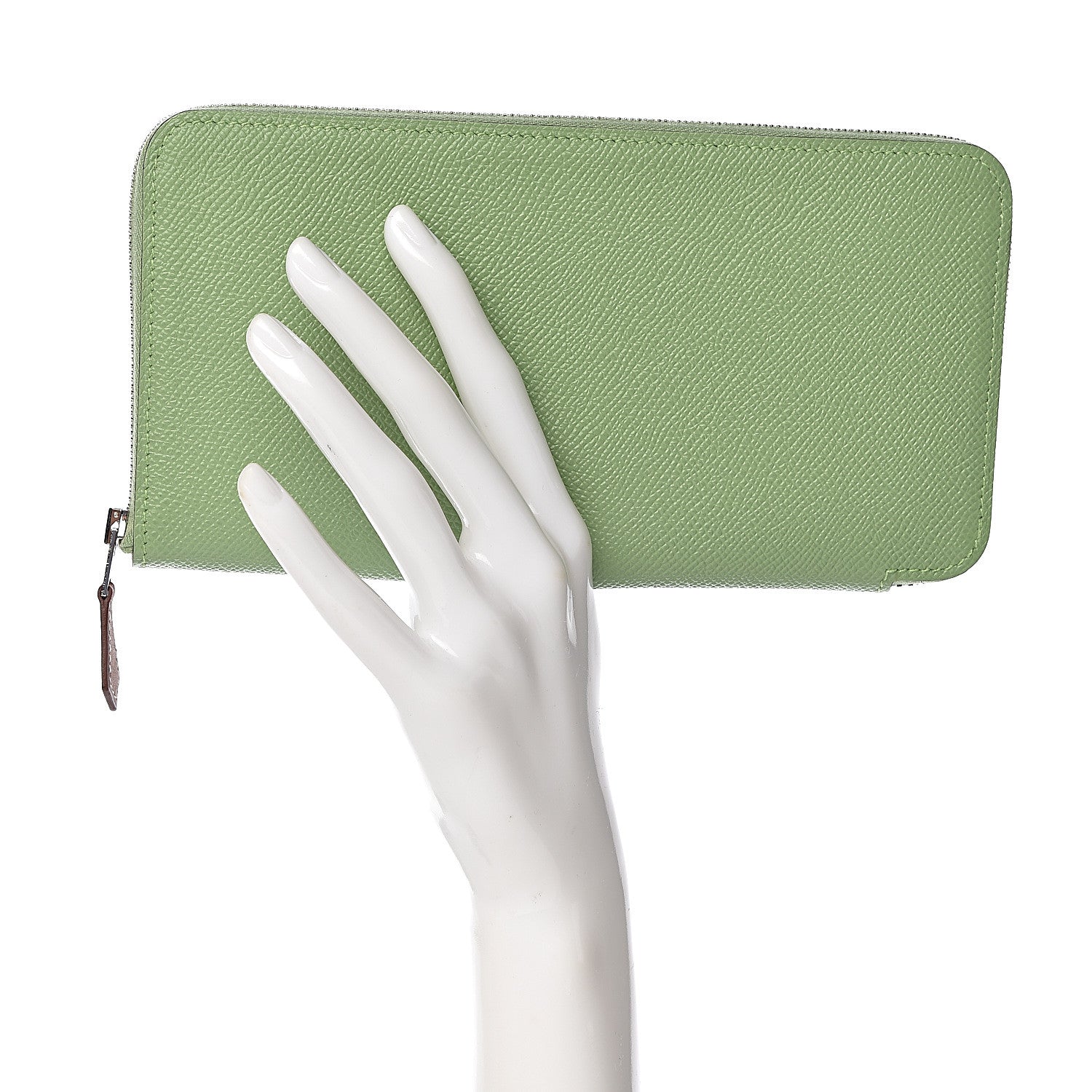 Hermes Epsom Silk'In Wallet Vert Criquet 2 of 8