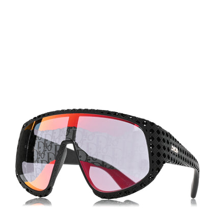 Christian Dior Acetate Nylon Cannage Oblique Mask Dior3D M1U Sunglasses Black Smoke 1 of 7