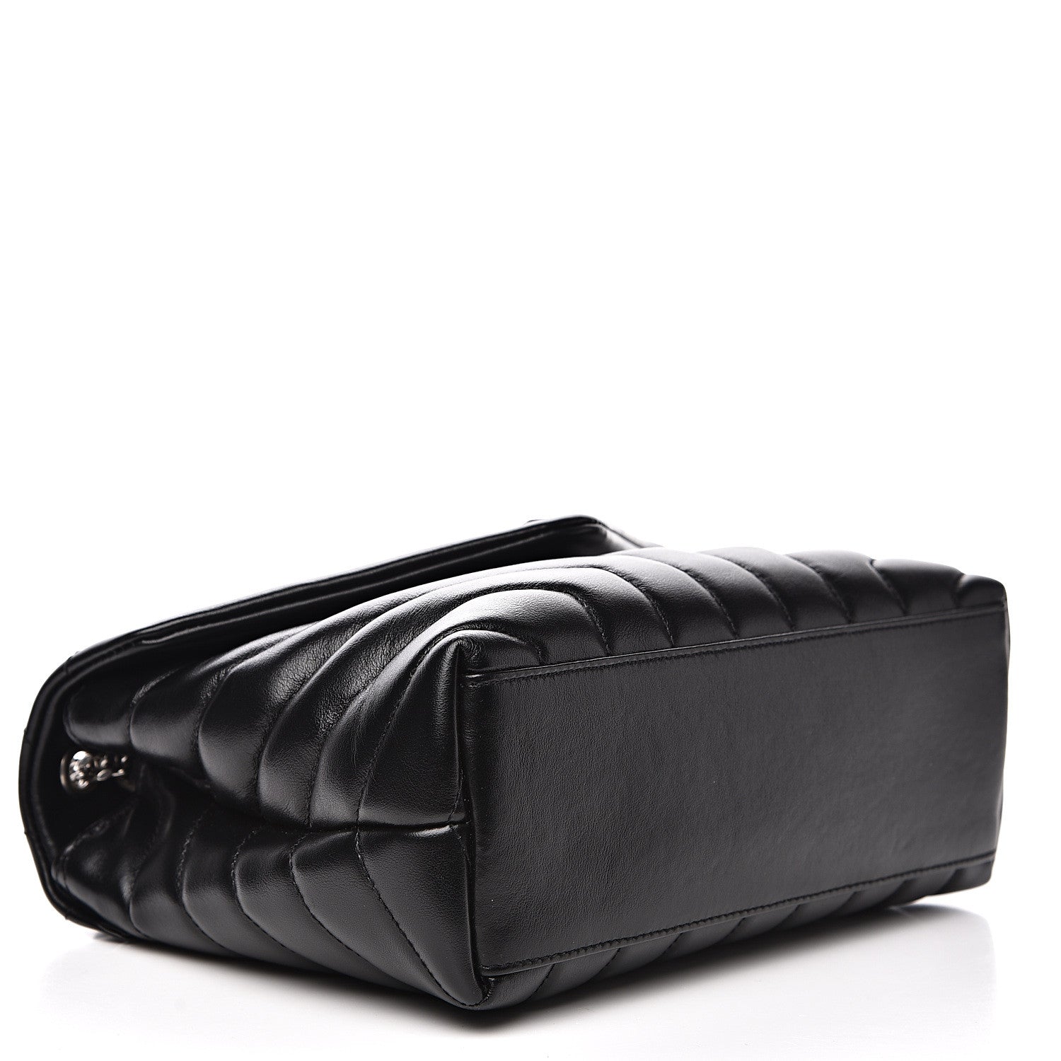 Saint Laurent Calfskin Y Quilted Monogram Small Loulou Chain Satchel Black 3 of 9