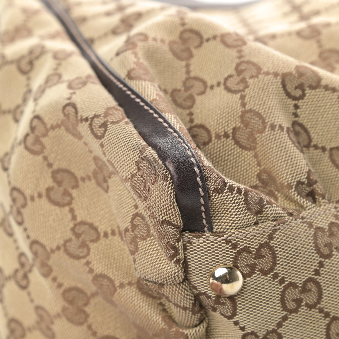 Monogram Large D Gold Hobo Dark Brown