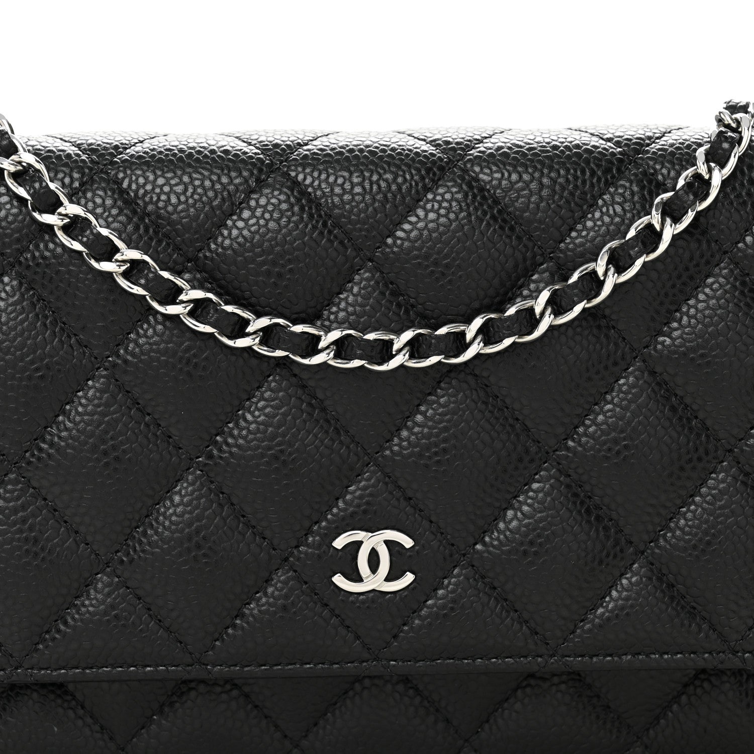 Chanel Caviar Quilted Wallet on Chain WOC Black 9 of 12
