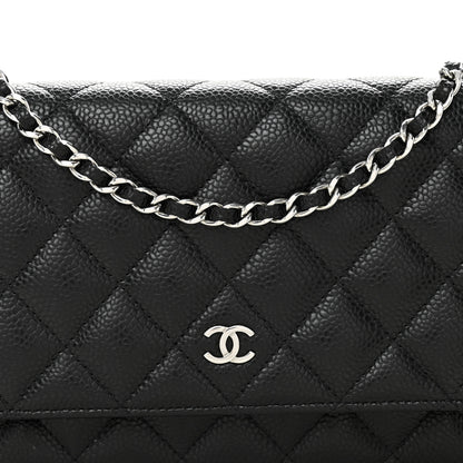 Chanel Caviar Quilted Wallet on Chain WOC Black 9 of 12