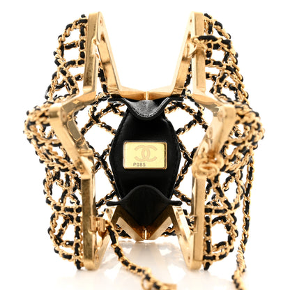 Chanel Metal CC Star Minaudiere Crossbody Gold Black 5 of 7