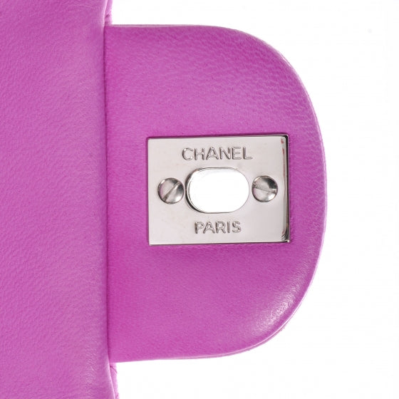 Lambskin Heart Valentine Medium Flap Fuchsia