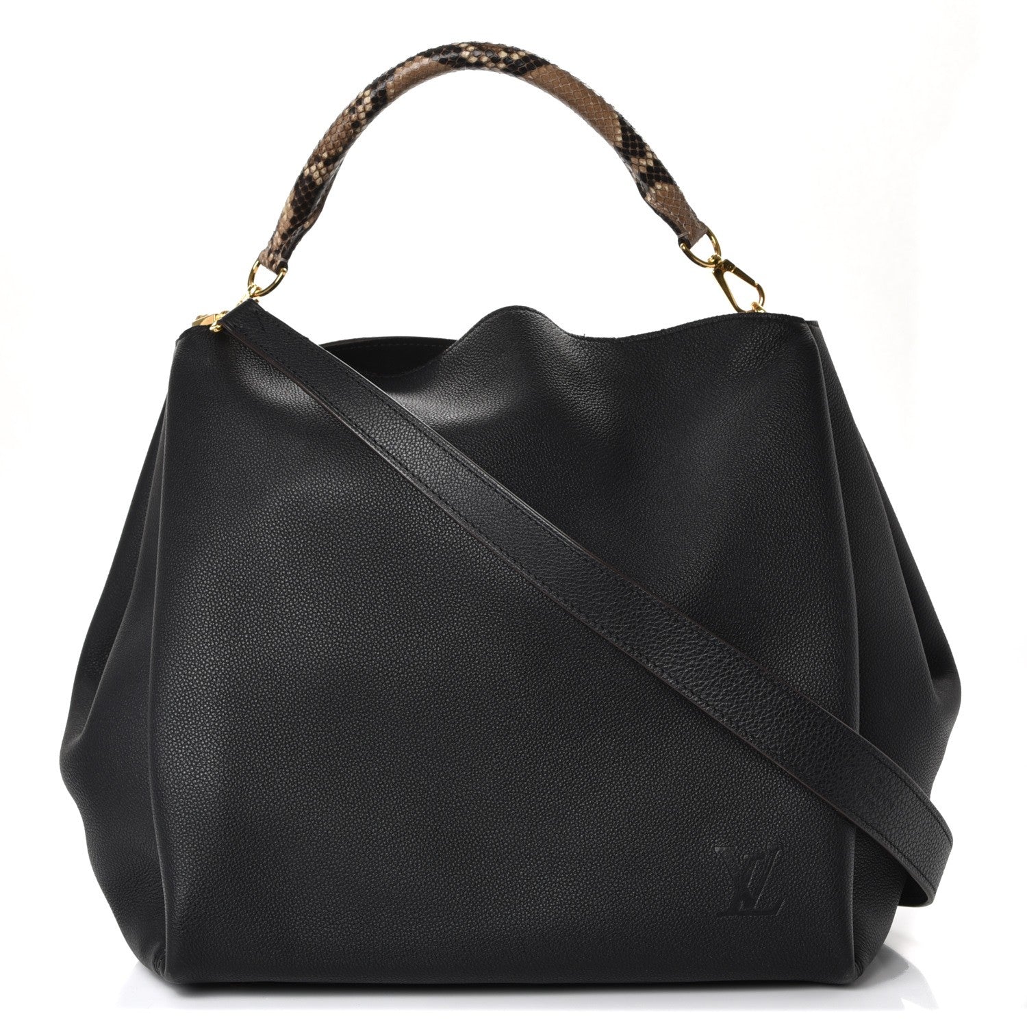 Louis Vuitton Veau Cachemire Python Babylone MM Black 1 of 12