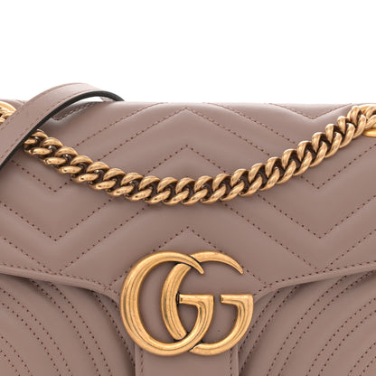 Gucci Calfskin Matelasse Small GG Marmont Shoulder Bag Porcelain Rose 8 of 10