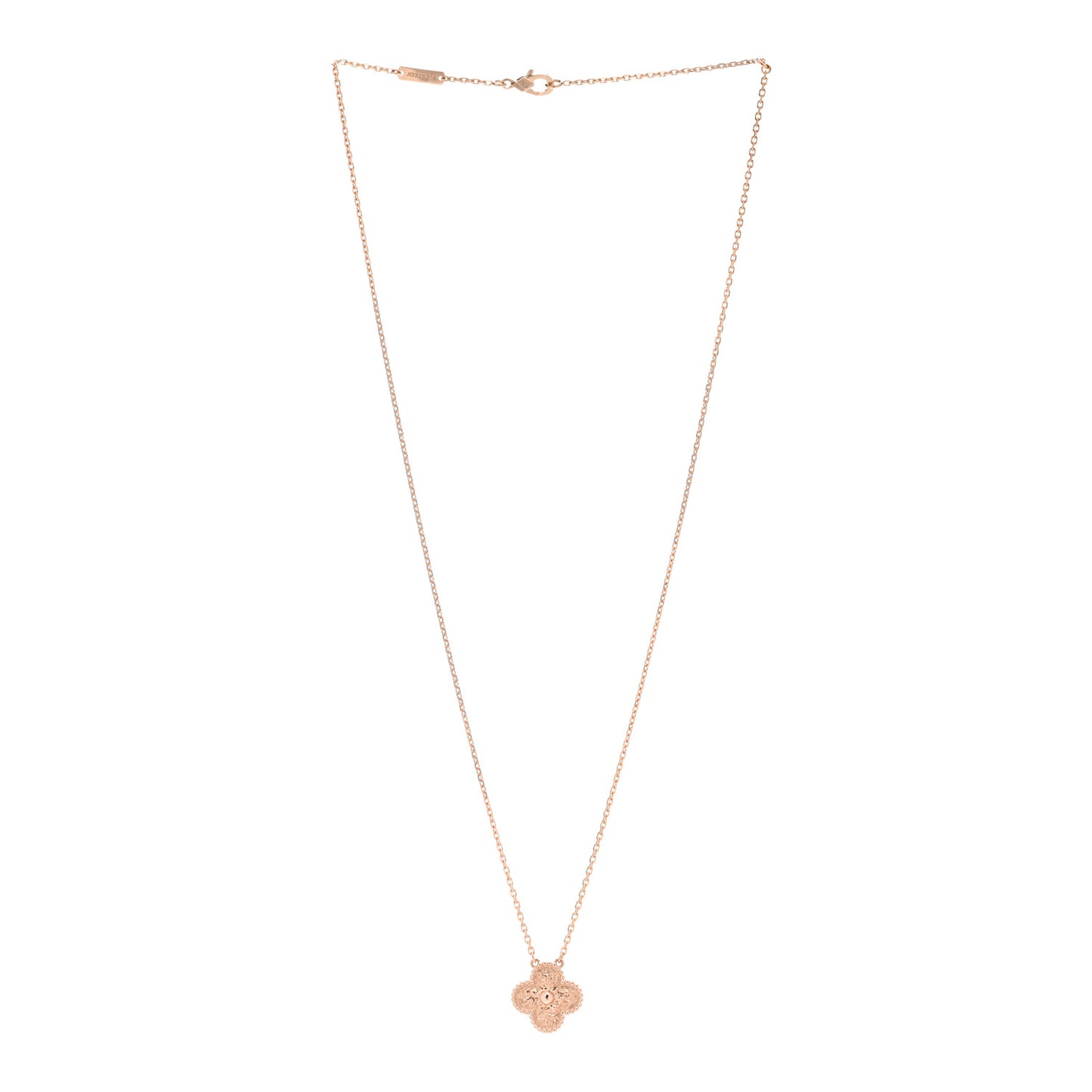 18K Rose Gold Vintage Alhambra Pendant Necklace