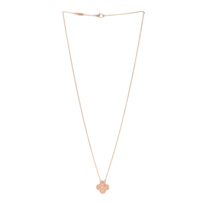 Van Cleef & Arpels 18K Rose Gold Vintage Alhambra Pendant Necklace 3 of 6