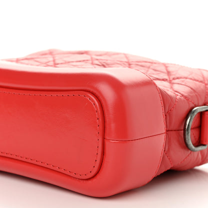 Chanel Aged Calfskin Quilted Small Gabrielle Hobo Red 10 of 11