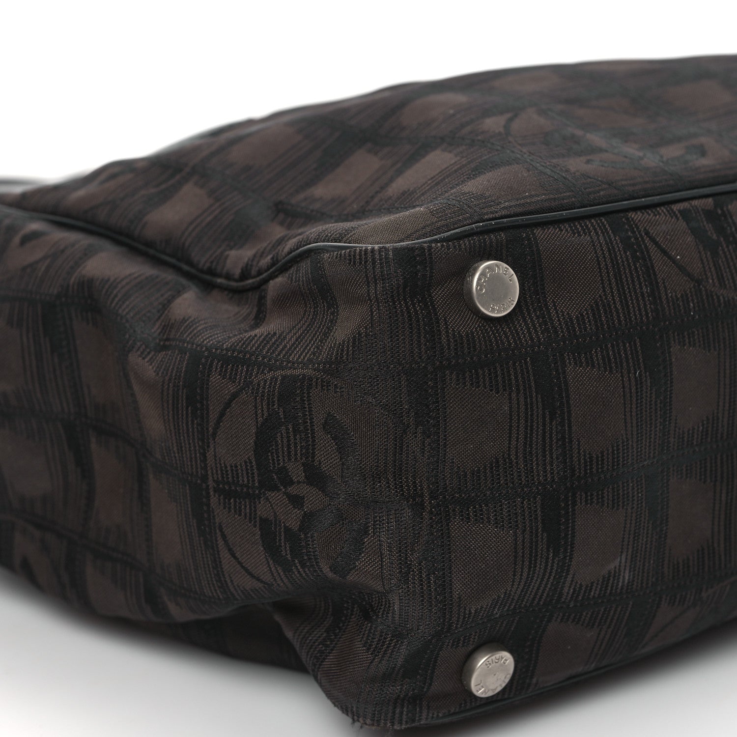 Chanel Nylon Large Travel Tote Brown 9 of 11