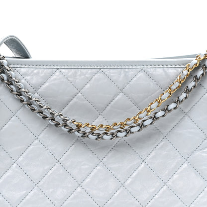Chanel Aged Calfskin Quilted Medium Gabrielle Hobo Light Blue 8 of 11