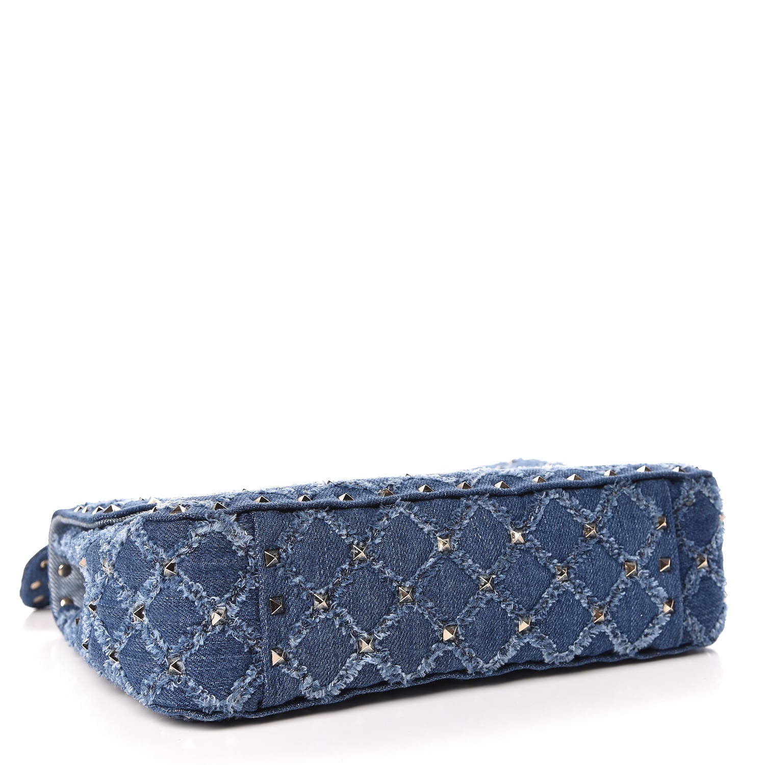 Valentino Garavani Denim Medium Rockstud Spike Shoulder Bag Denim 4 of 8