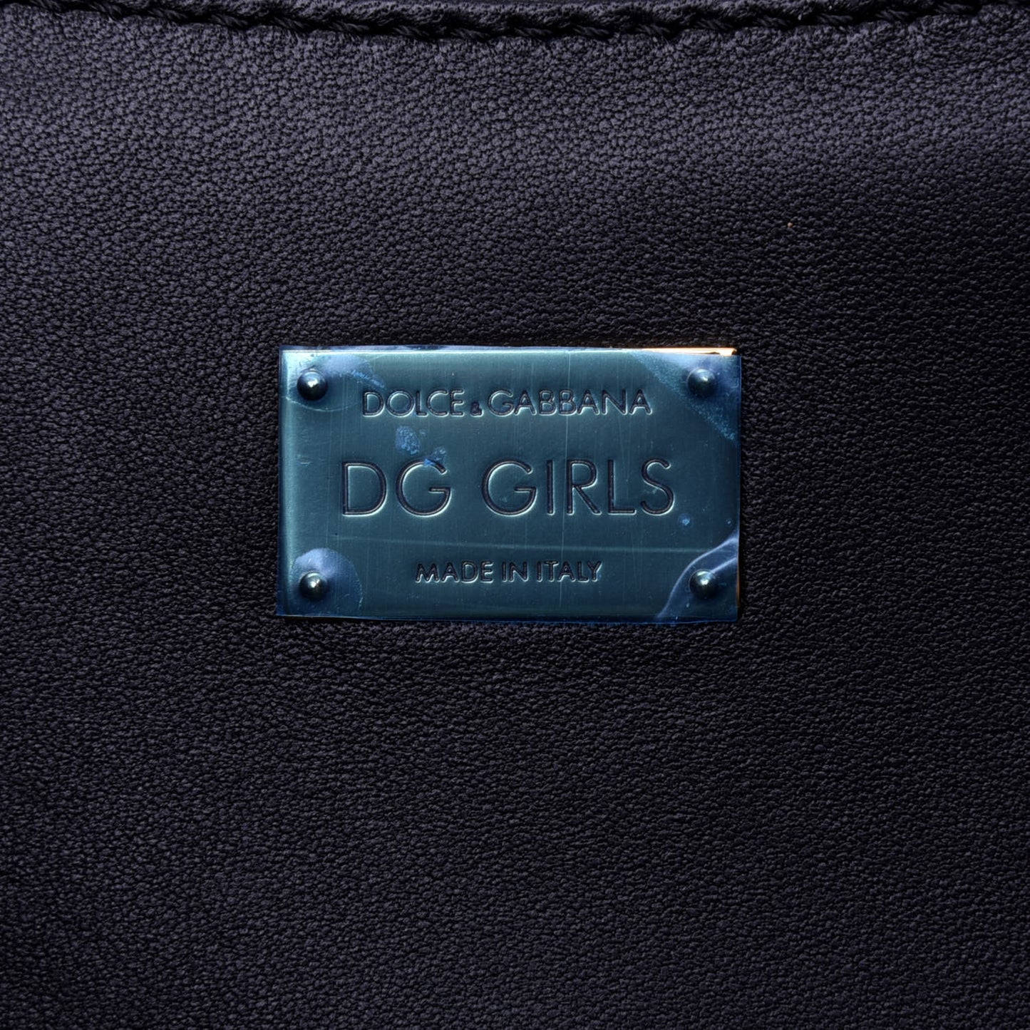 Nappa DG Girls Shoulder Bag Black