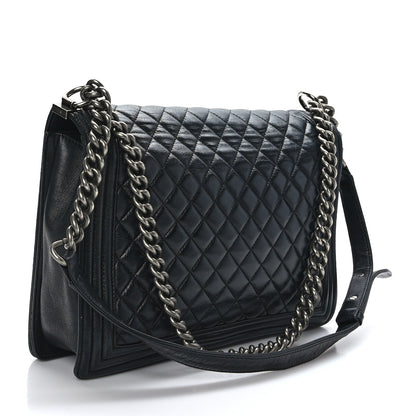 Chanel Lambskin Quilted Large Boy Flap Black 3 of 10