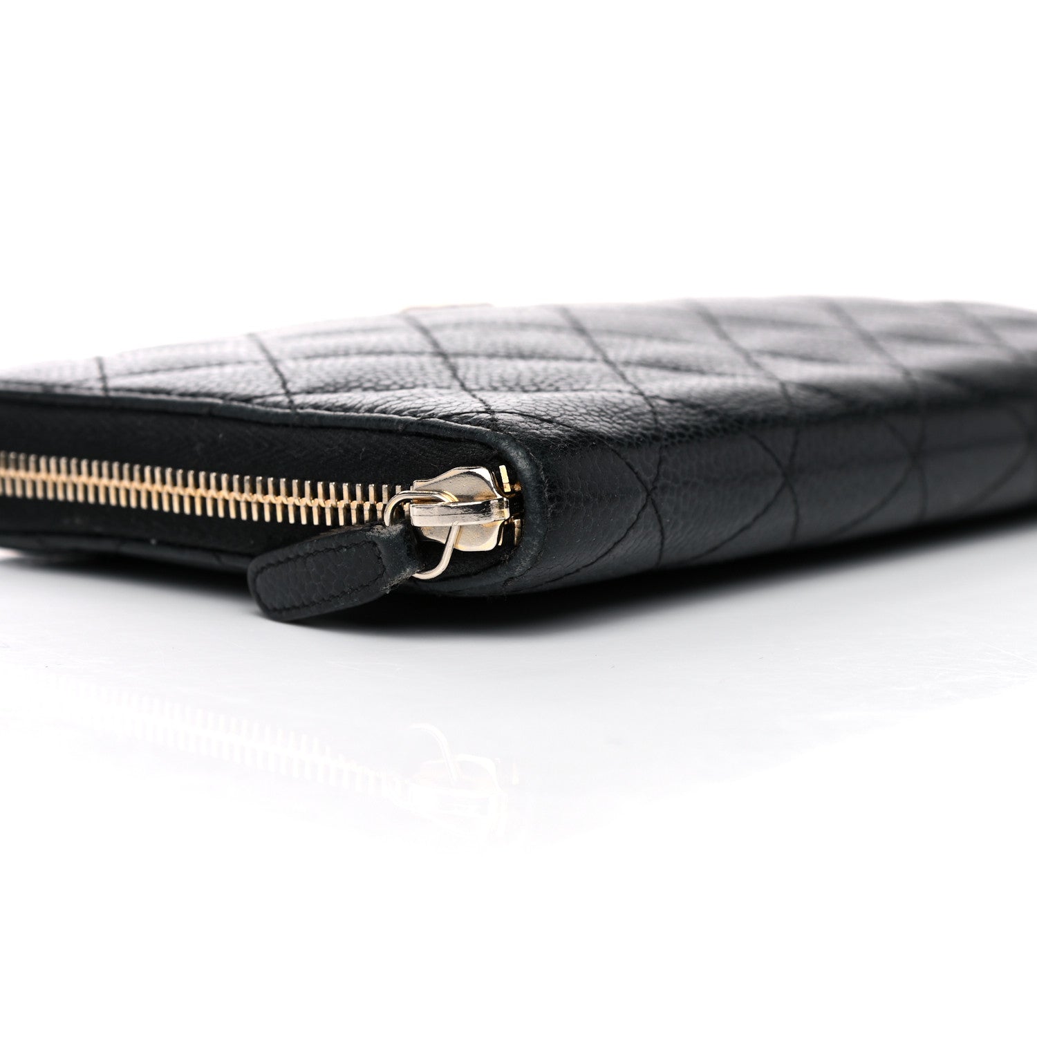 Chanel Caviar Quilted Large Zip Around Organizer Wallet Black 9 of 18
