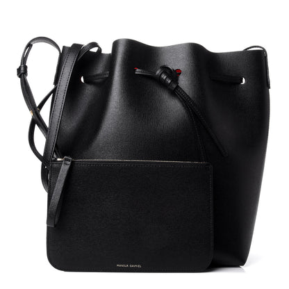 Mansur Gavriel Saffiano Bucket Bag Black Flamma 1 of 5