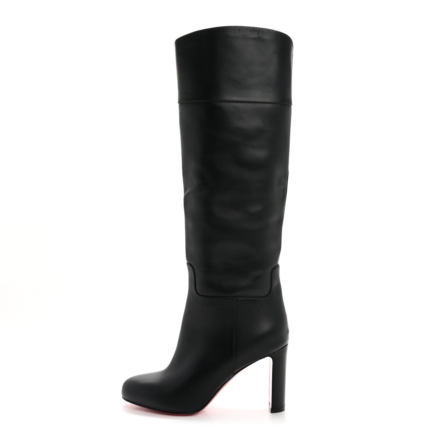 Christian Louboutin Calfskin Loo Botta 85 Knee High Boots 39 Black 1 of 7
