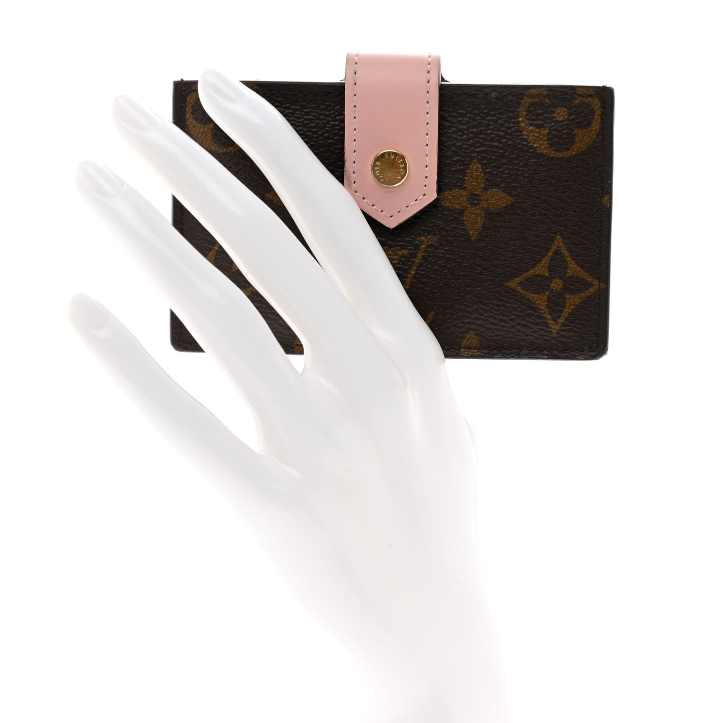 Monogram Gusset Card Holder Rose Ballerine