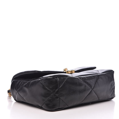 Chanel Goatskin Quilted Medium 19 Flap Black 4 of 11