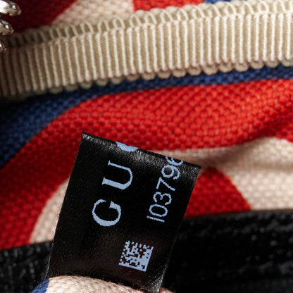 Gucci X ADIDAS Textured Dollar Calfskin Web Trefoil Logo Embossed Mini Bowling Bag Black Off White 8 of 11
