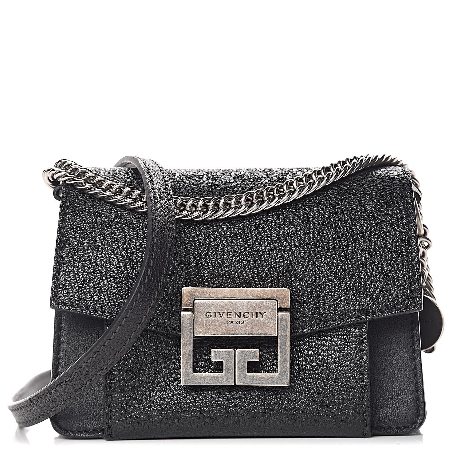 Givenchy Goatskin Mini GV3 Shoulder Bag Black 1 of 10