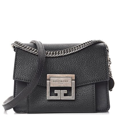 Givenchy Goatskin Mini GV3 Shoulder Bag Black 1 of 10