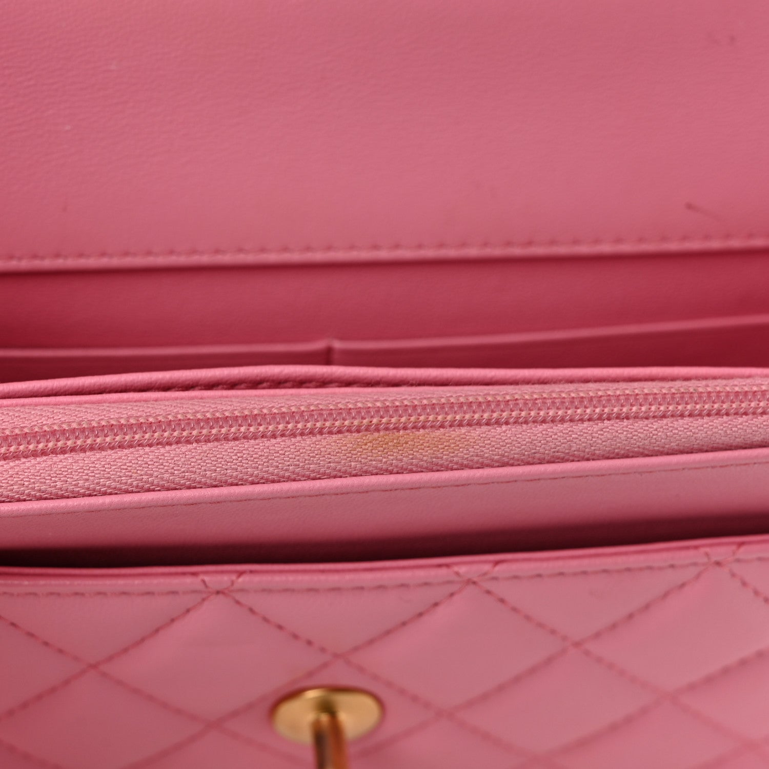 Chanel Lambskin Quilted Multicolor Top Handle Wallet On Chain WOC Light Pink 12 of 12